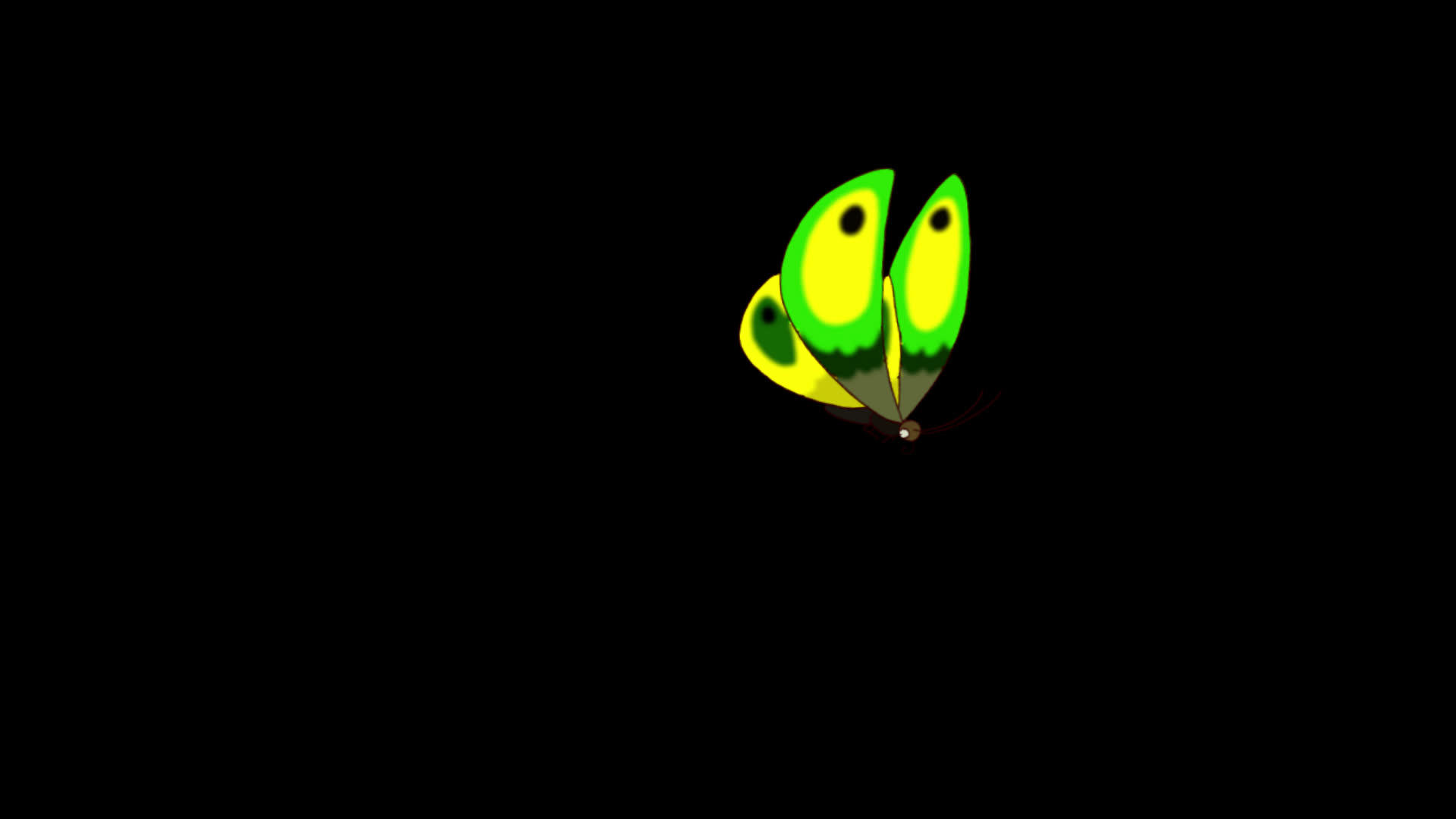 绿色蝴蝶飞回阿尔法环视频的预览图