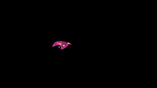 粉红色的蝴蝶飞回阿尔法视频的预览图