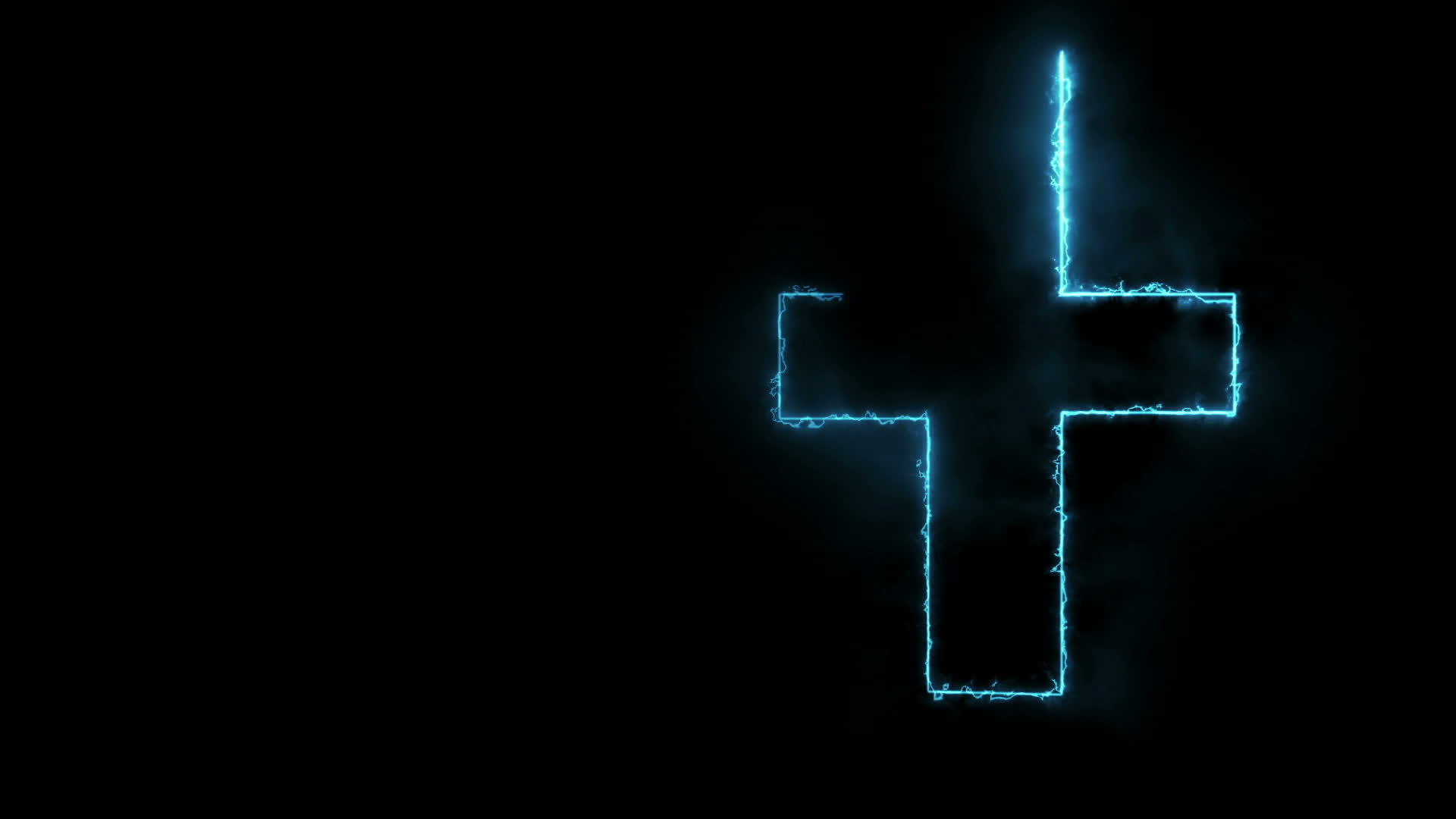 黑色背景上的闪光十字动画视频的预览图