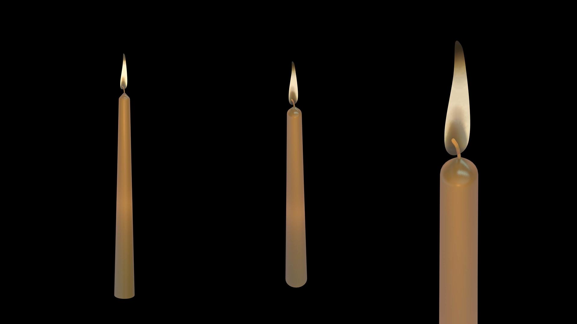4k循环感恩节蜡烛烛火动画视频的预览图