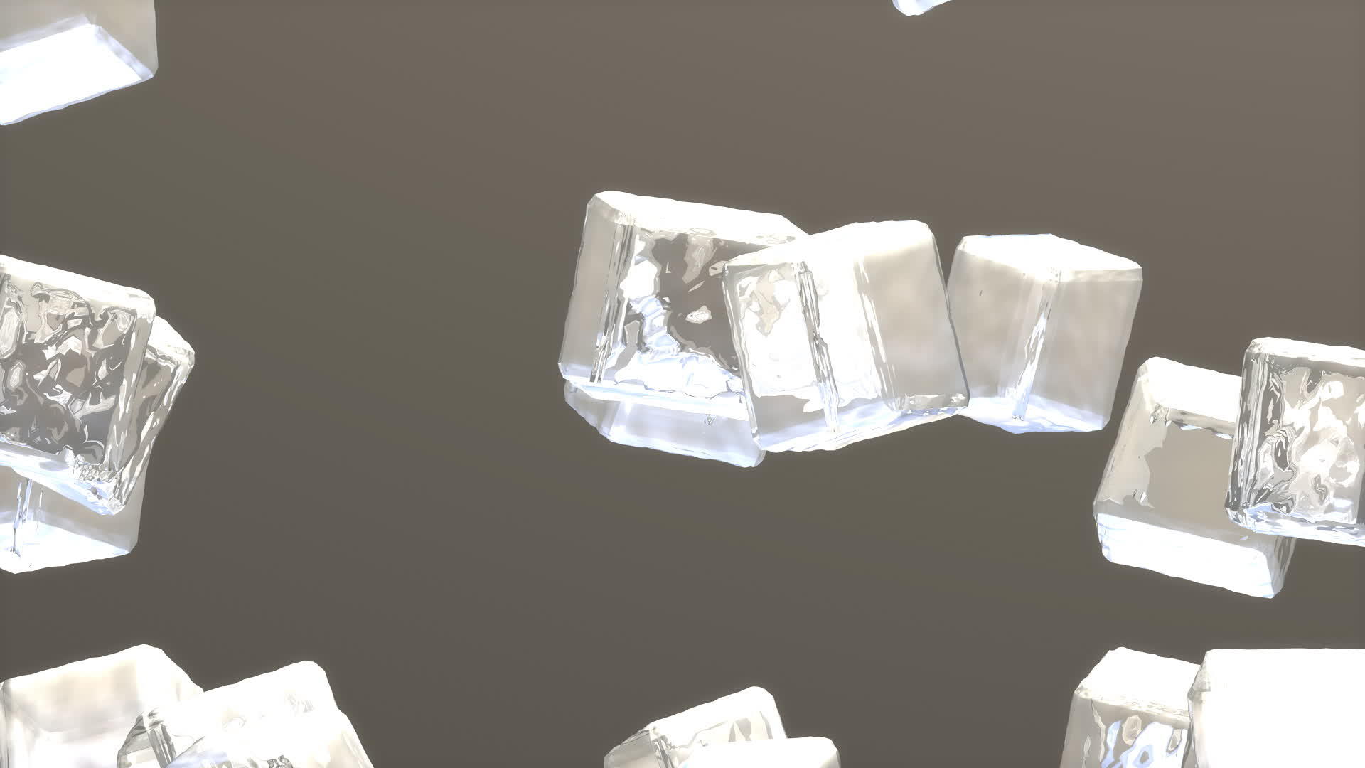 冰落下动画新鲜玻璃和液体视频的预览图
