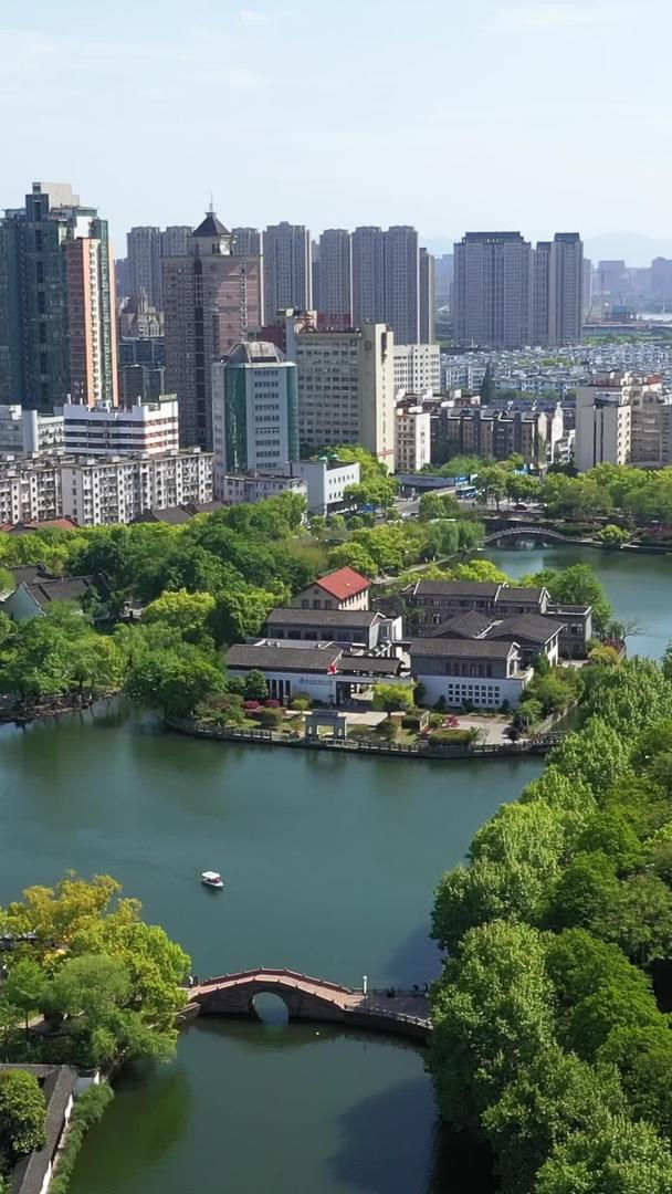 宁波月湖、宁波城市风景视频航拍5A景点视频的预览图