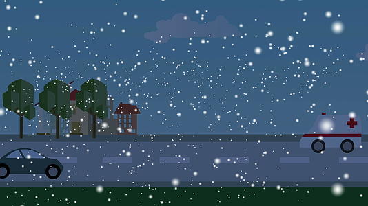 冬天的城市是夜晚视频的预览图