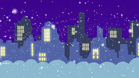 冬天的城市是夜晚视频的预览图