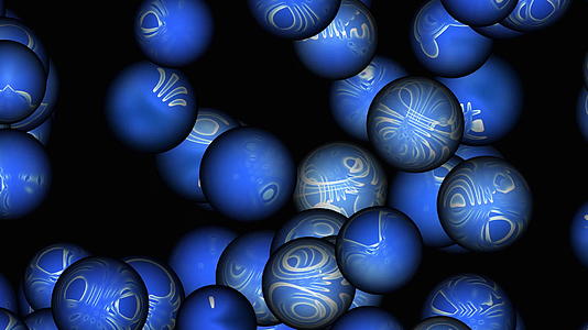 蓝色气泡背景动画无缝可循环4kUHD动态的蓝色气泡视频的预览图