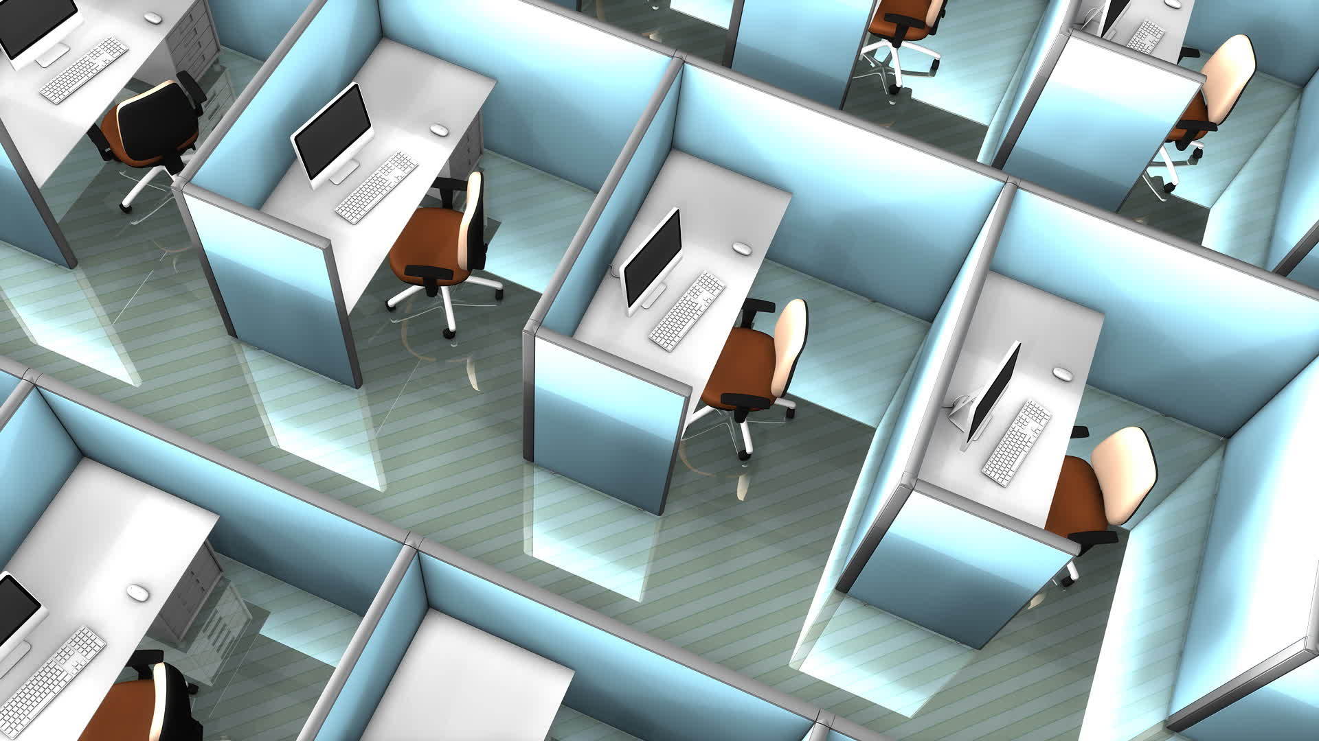 办公室隔间内部建筑分割空间工作视频的预览图
