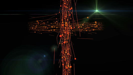 黑色背景下的基督教宗教十字架动画和漂浮在空中的动画视频的预览图