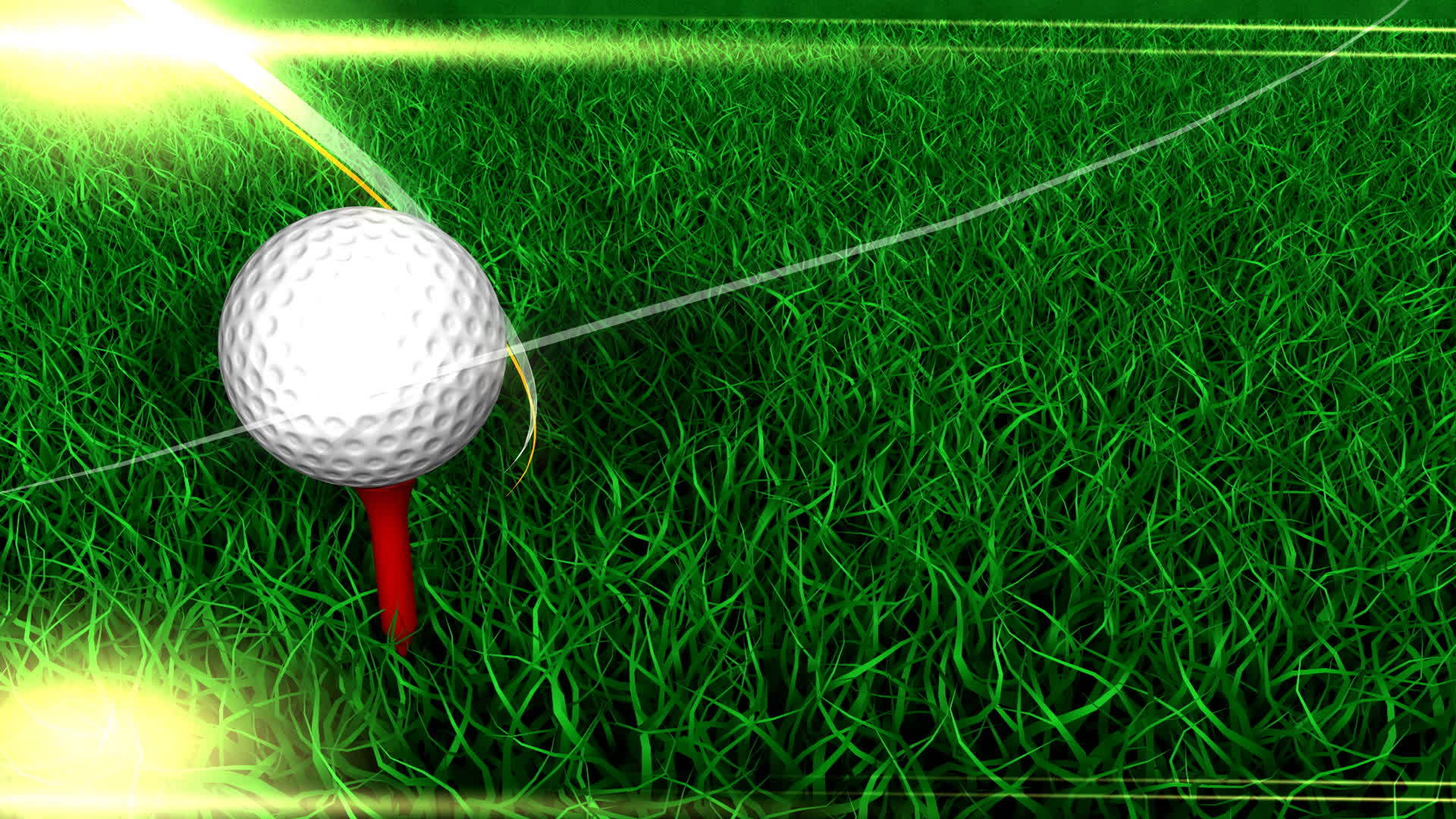 高尔夫运动背景高尔夫球田野草草视频的预览图