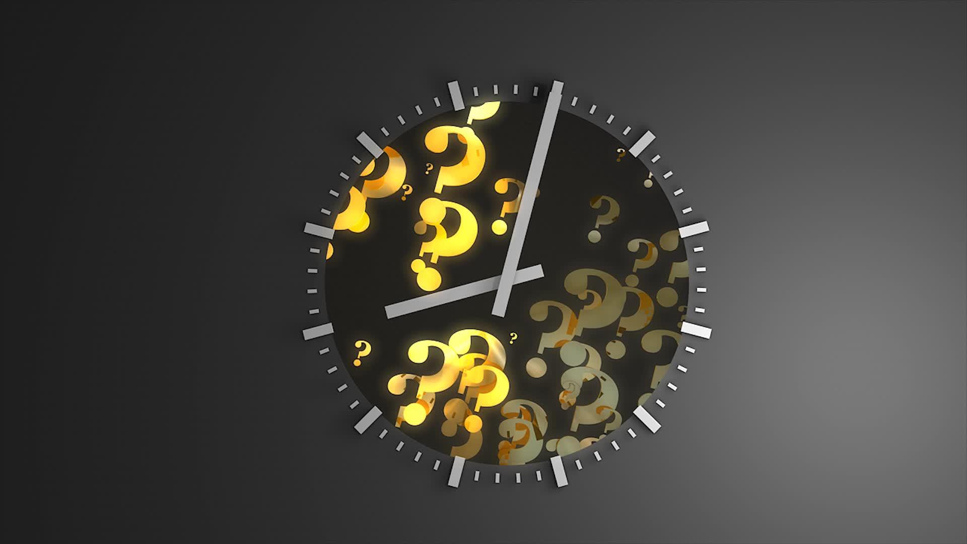 时间概念动画珍贵的黄金手表视频的预览图