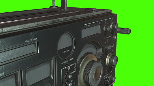 绿色屏幕上的旧收音机动画视频的预览图