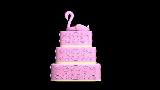 三维蛋糕动画视频的预览图