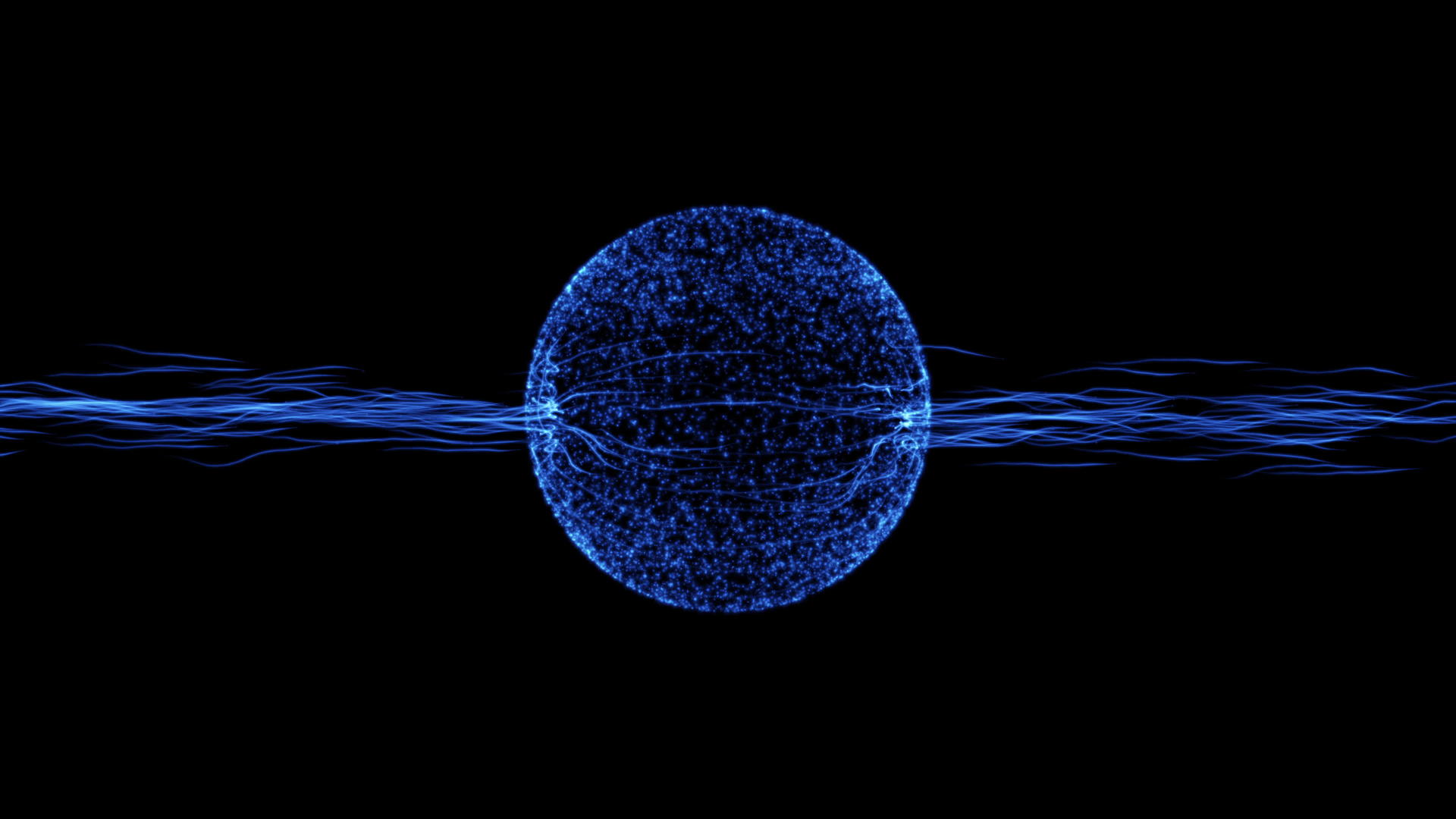 蓝色电球动画视频的预览图