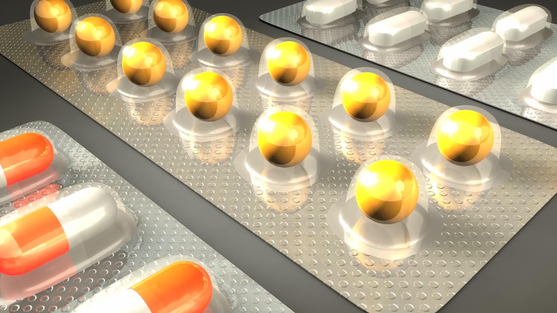 胶囊泡包药物处方药视频的预览图