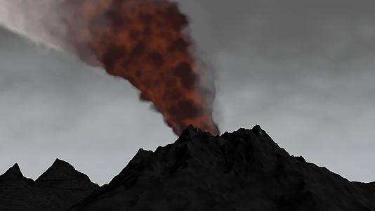 火山爆发自然熔岩烟雾地震视频的预览图