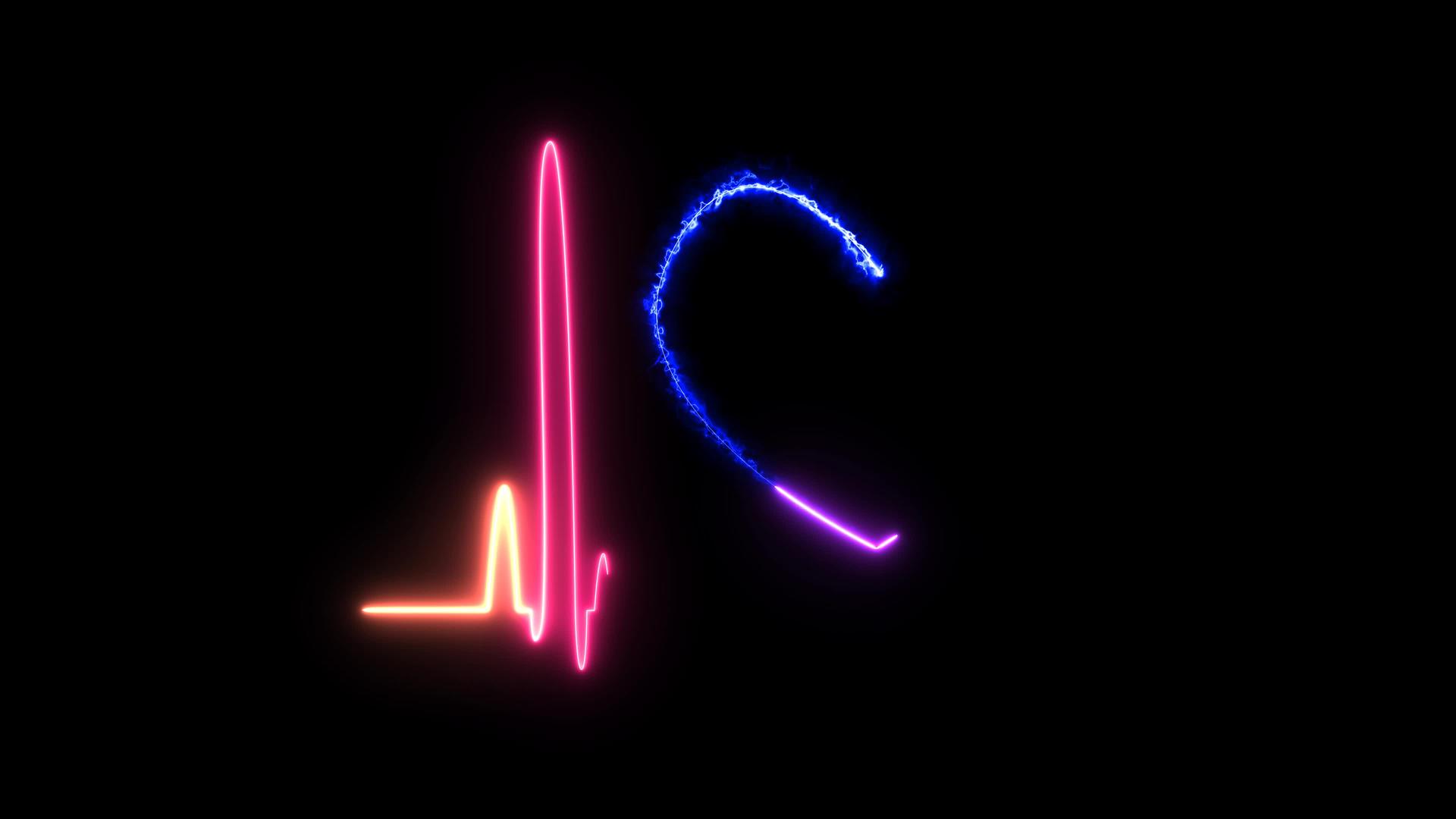 重主题心跳线符号颜色闪闪发光视频的预览图