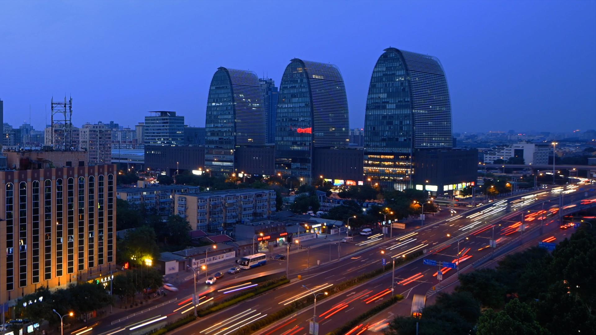 北京西直门白天变黑夜延时视频的预览图