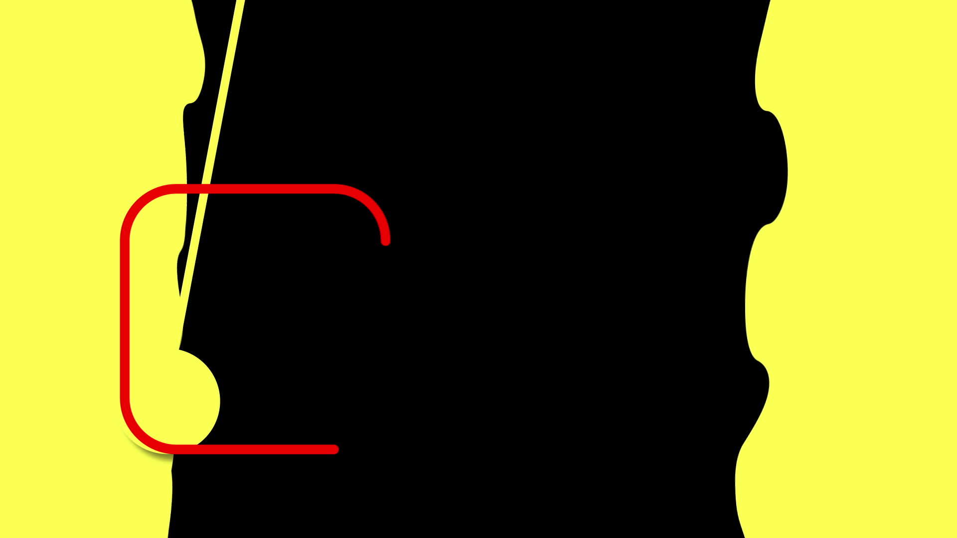 红色矩形动画由最小风格的黄色背景组成R视频的预览图
