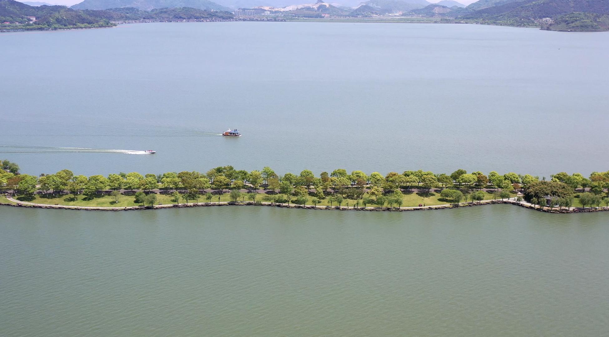 宁波东钱湖湖心岛风光视频的预览图