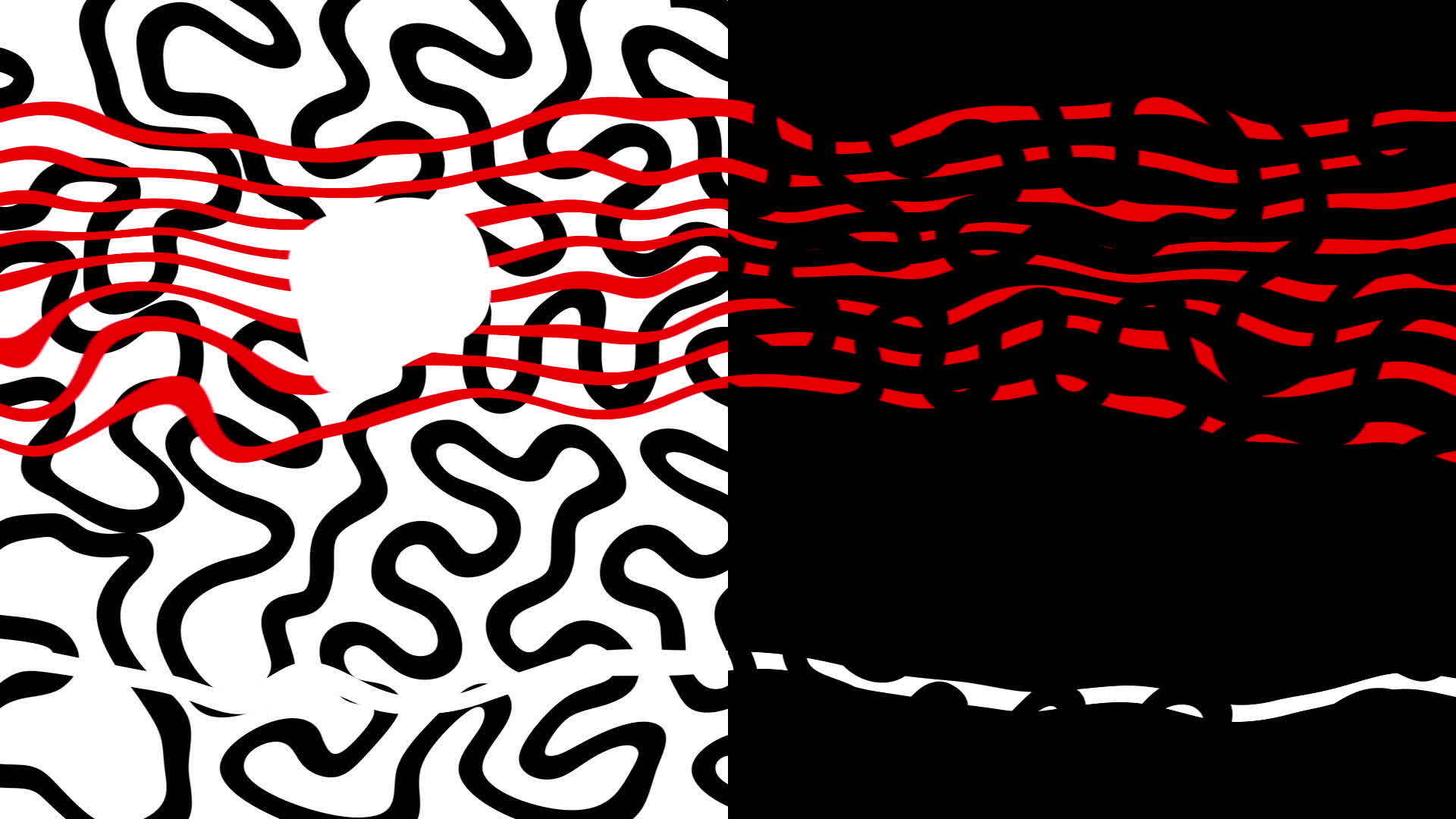 第二条白色和黑色背景的两白色和黑色背景的电动液体形状视频的预览图