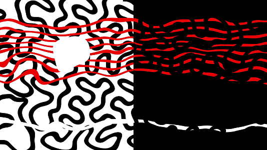 第二条白色和黑色背景的两白色和黑色背景的电动液体形状视频的预览图