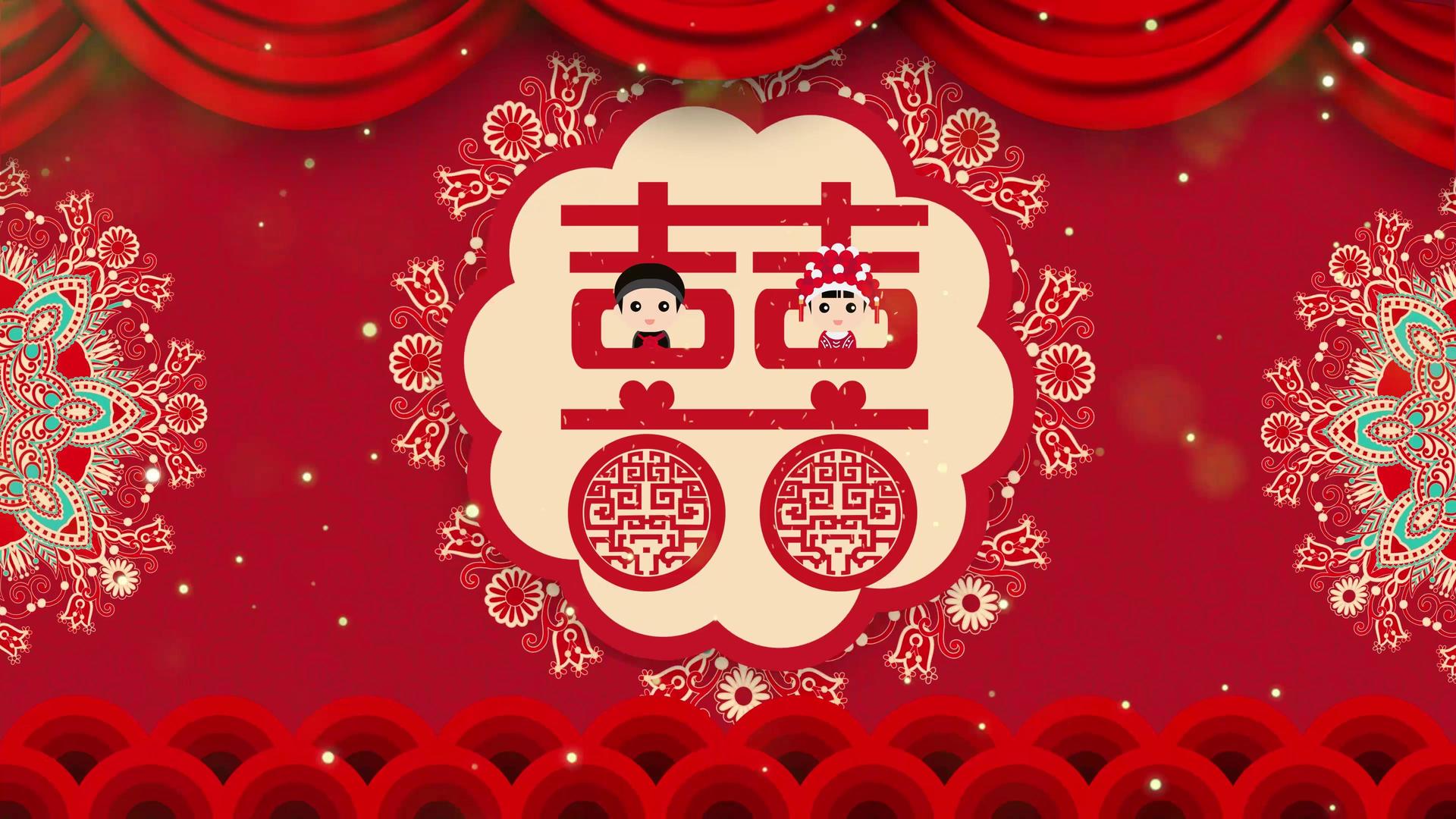 4K喜庆婚礼舞台背景视频视频的预览图