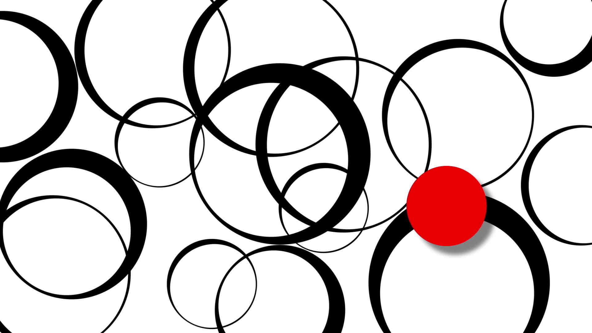 最小的运动艺术圆圈是红点形状的动画视频的预览图