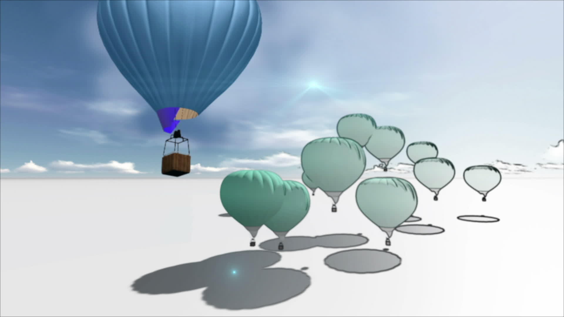 热气球领导者概念动画视频的预览图