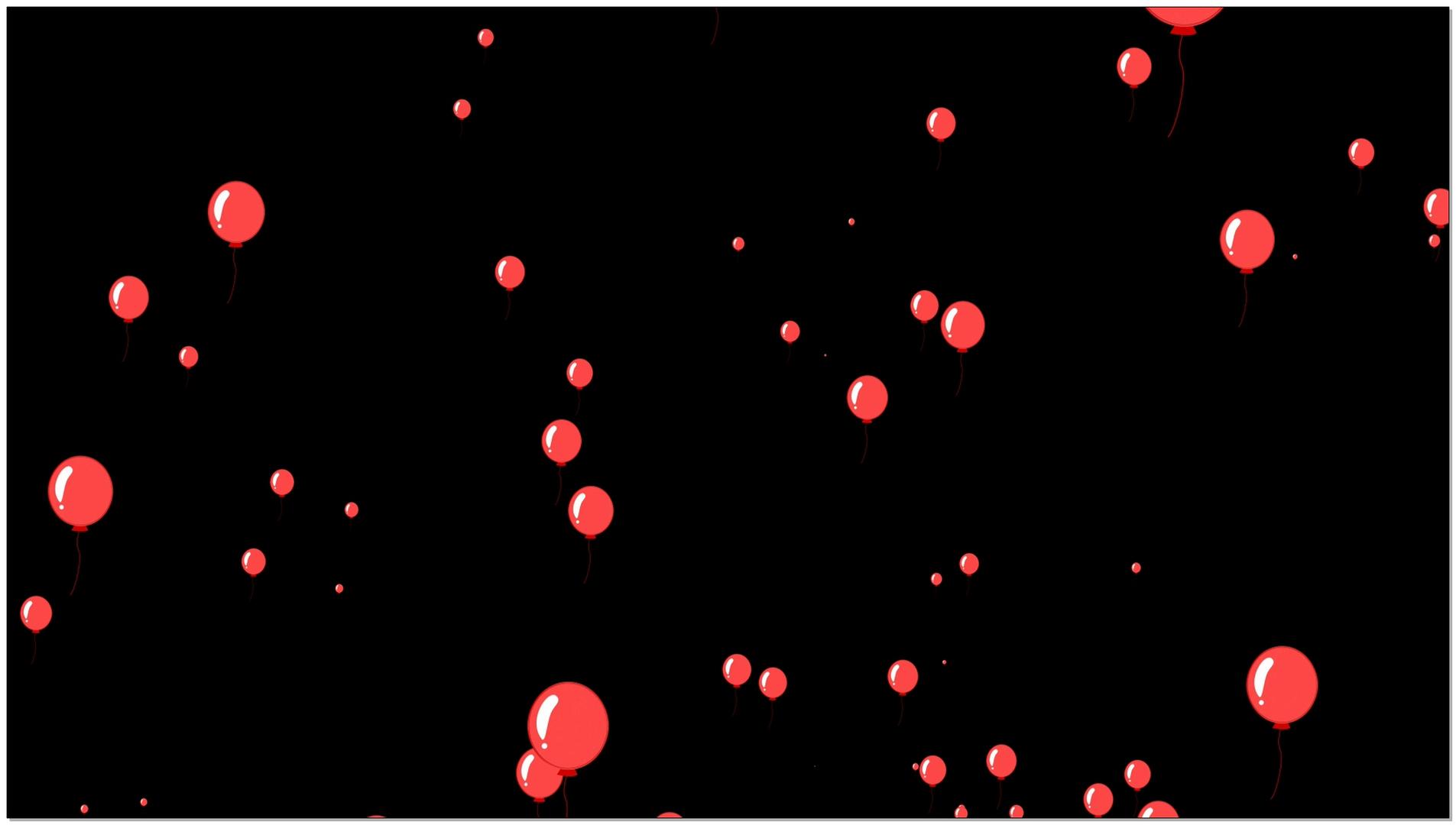 红色卡通气球视频元素视频的预览图