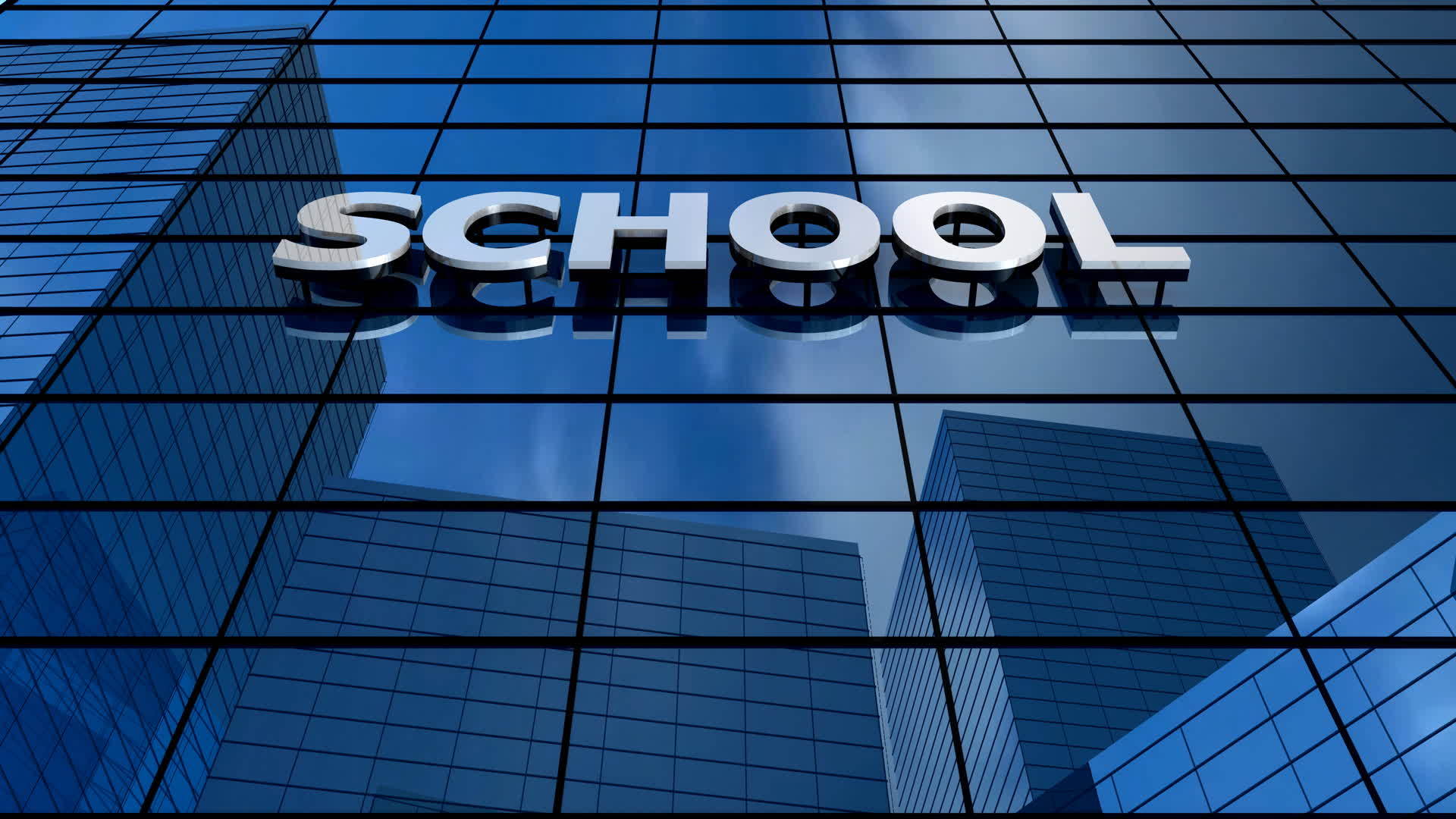 学校建筑蓝天时间折叠时间视频的预览图