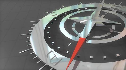 指南针的概念闪亮的钢铁方向医学视频的预览图
