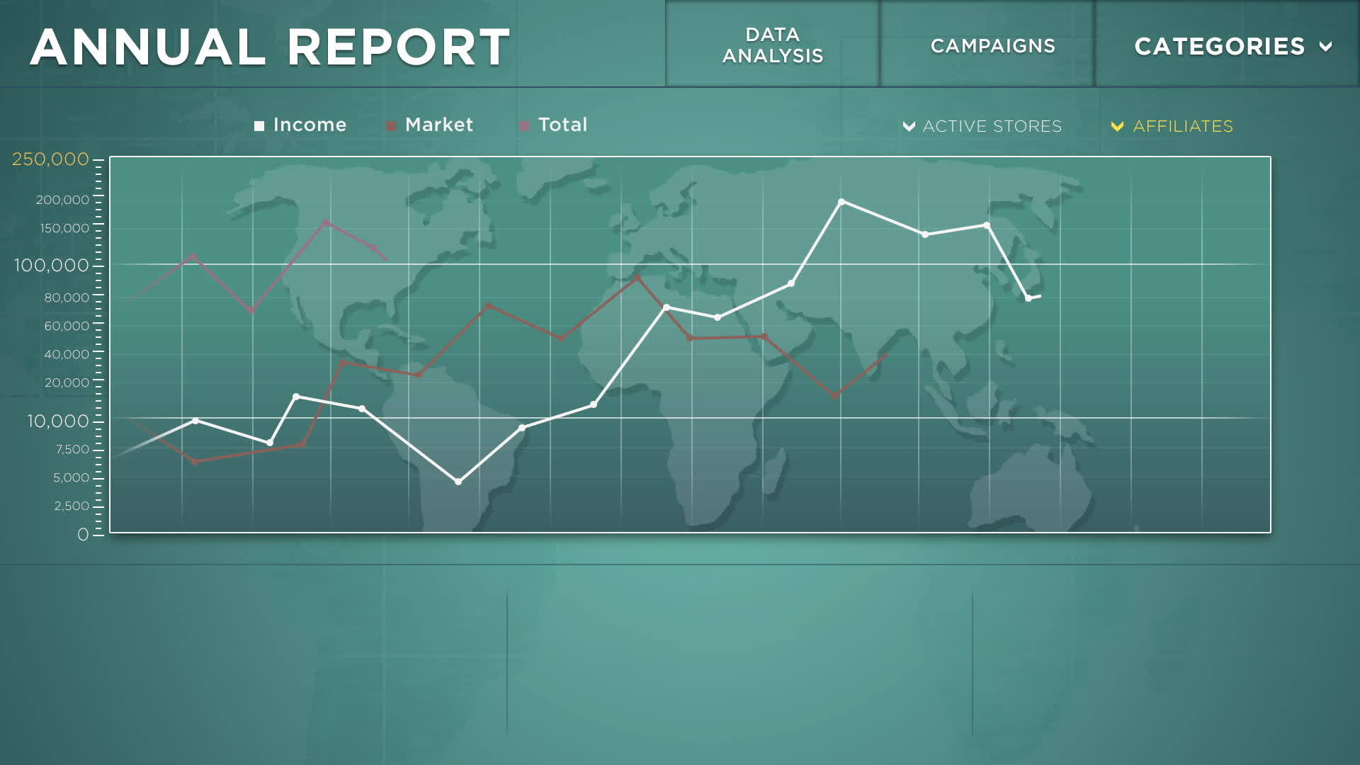 年度数据报告模拟绿色蓝色背景MCP视频的预览图