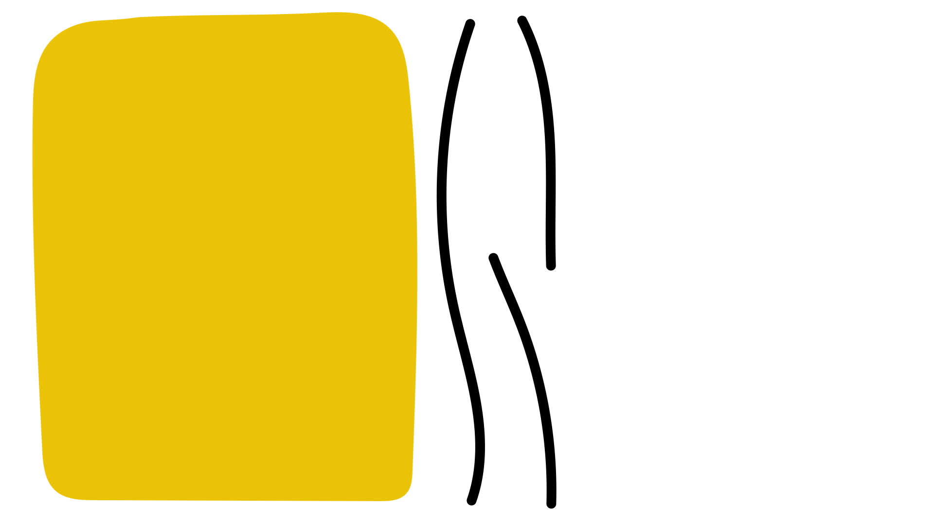 黄色矩形和曲线动画以最小的艺术运动风格展示视频的预览图