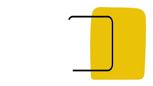 黄色和黑色矩形动画以微小的艺术运动风格展示视频的预览图