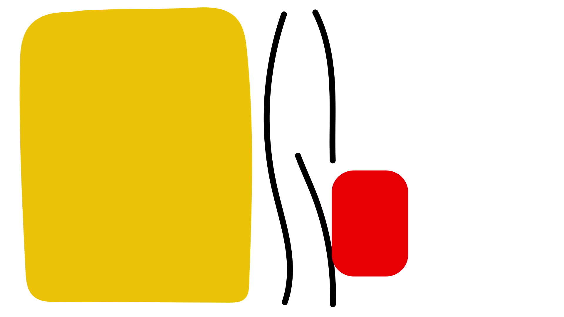 在最小的艺术运动风格下黄色和红色矩形的动画是用曲线绘制的视频的预览图