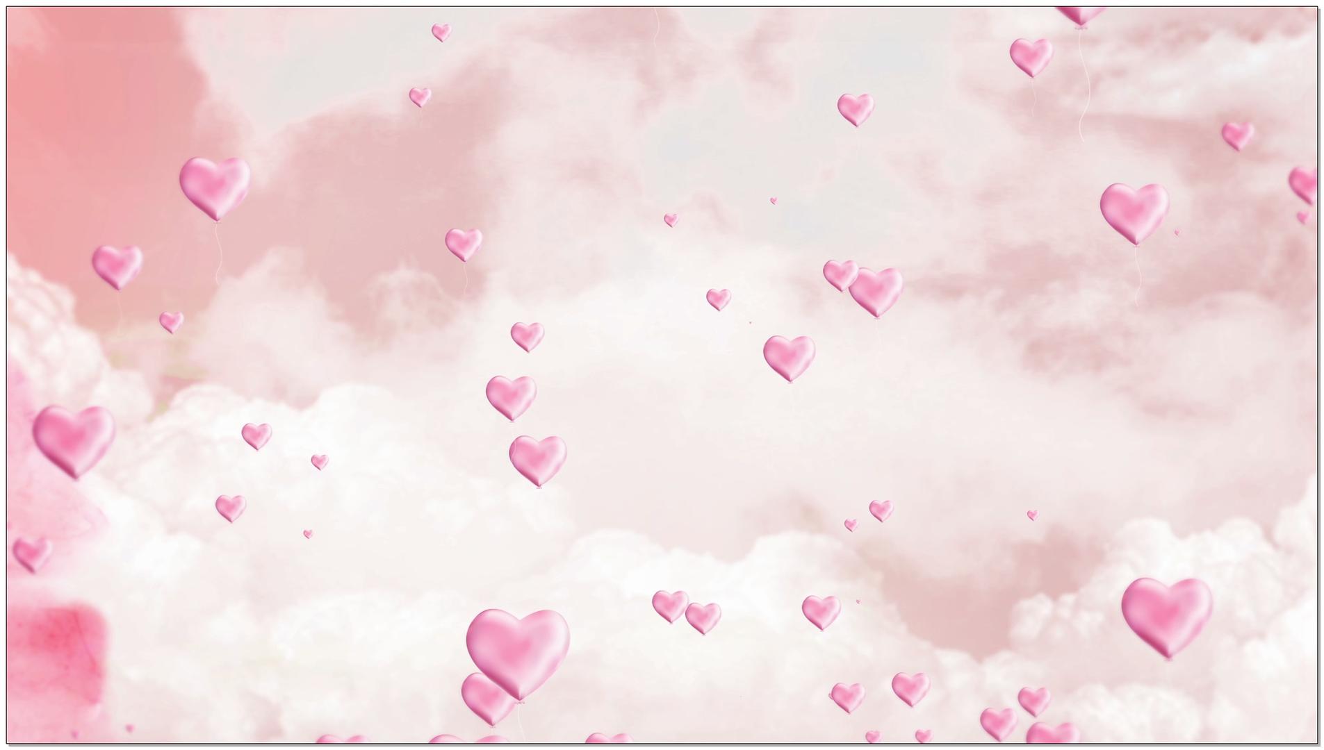 温馨粉色气球背景视频的预览图