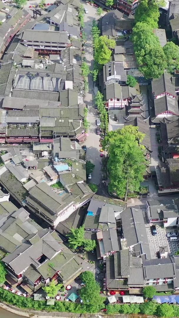 四川成都青城山泰安古镇航拍视频视频的预览图