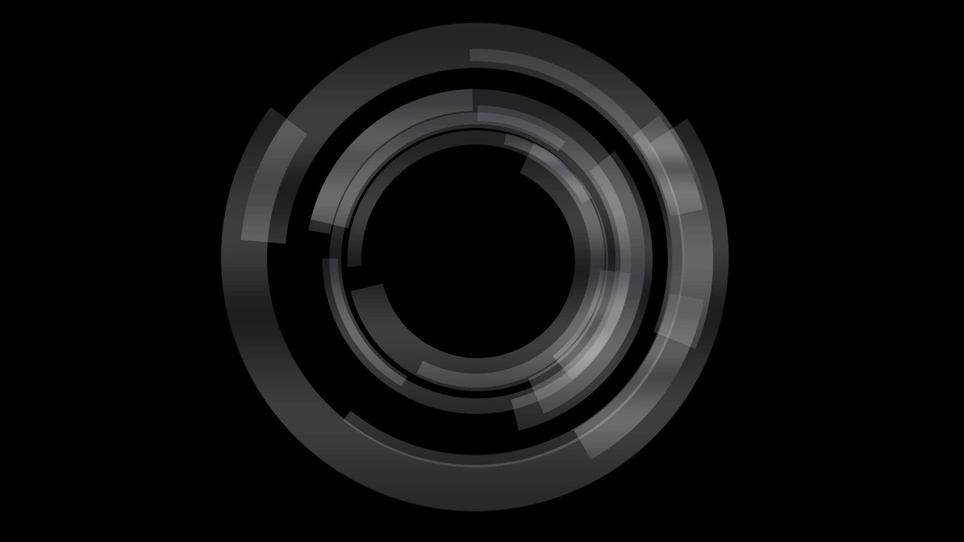 由计算机生成的旋转圆形元件视频的预览图