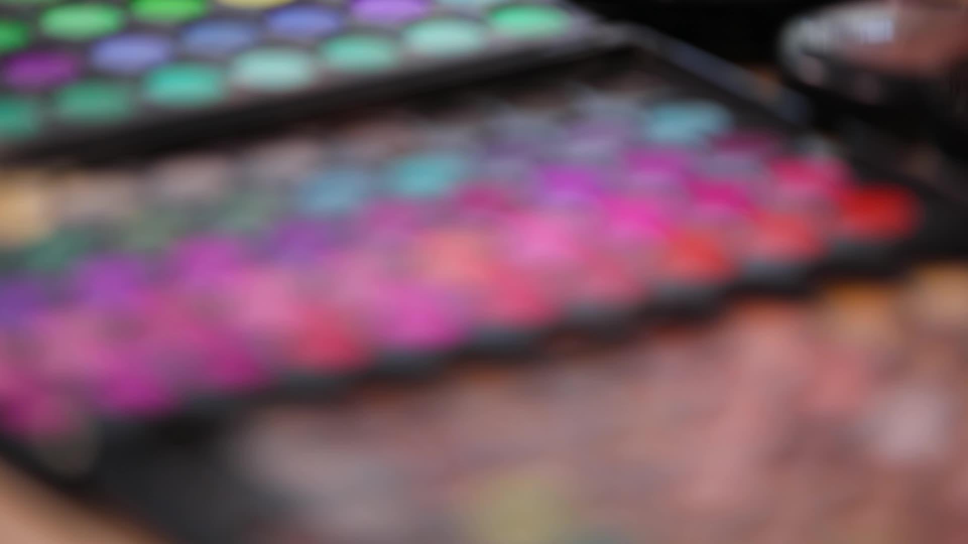 专业多色调色板用于面部化妆视频的预览图
