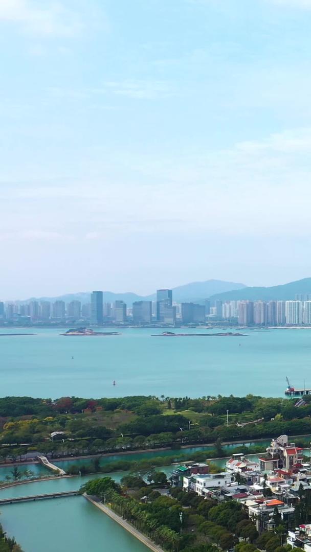 厦门滨北岸的航空摄影视频的预览图