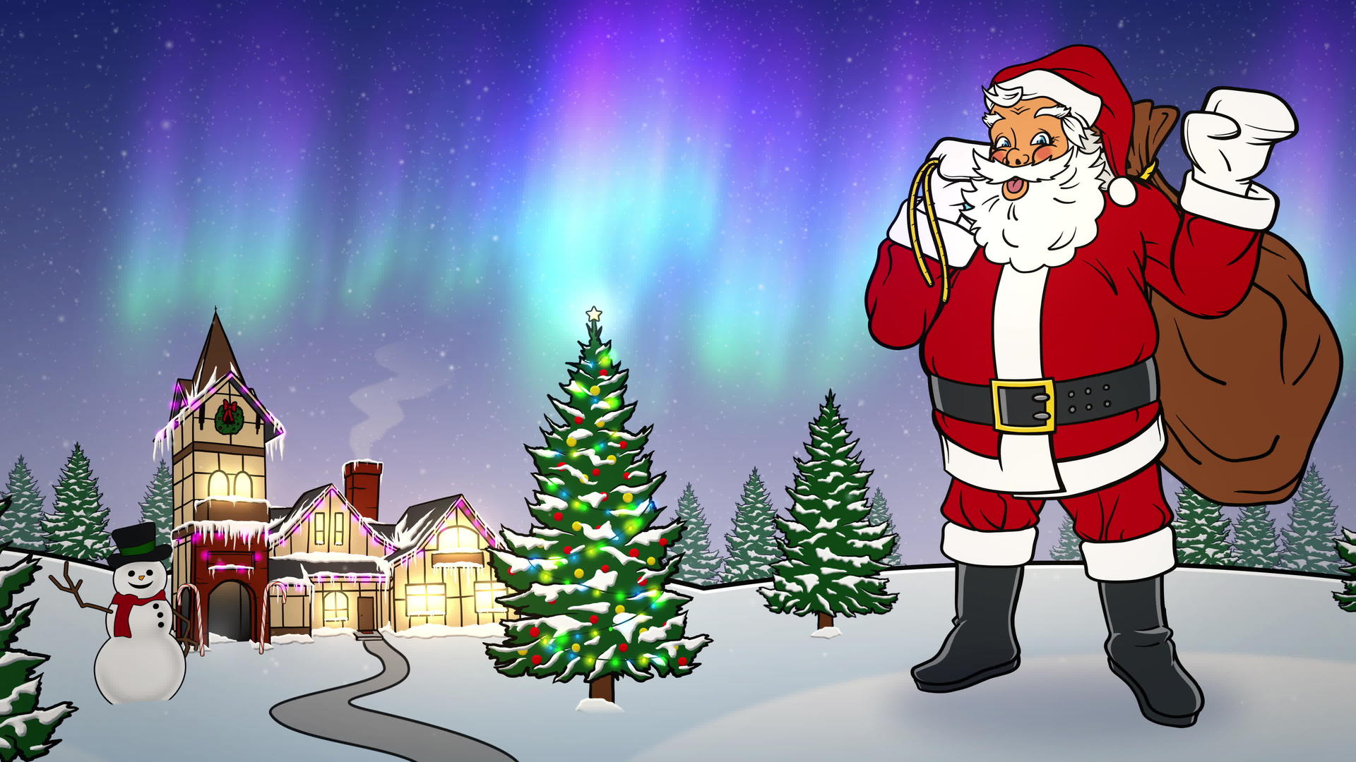 北极的圣诞老人视频的预览图