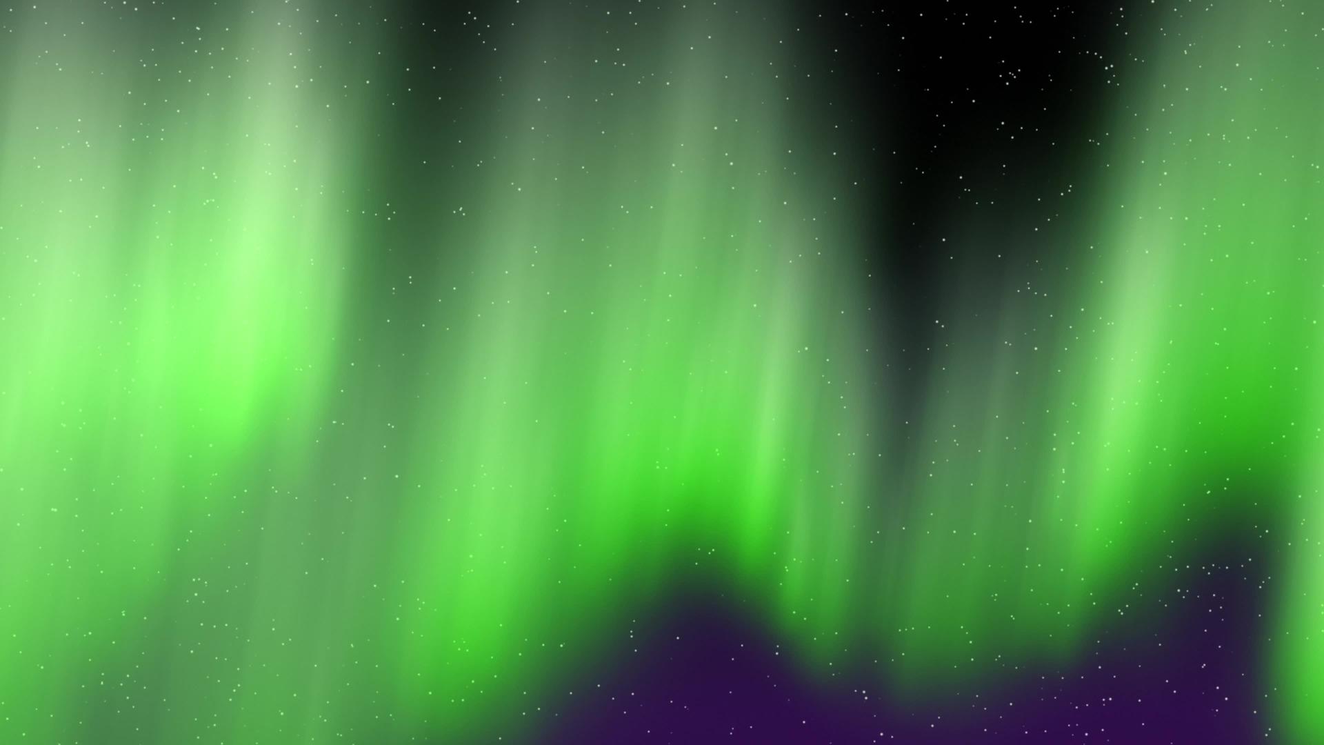 绿色的北极光飞过视频的预览图