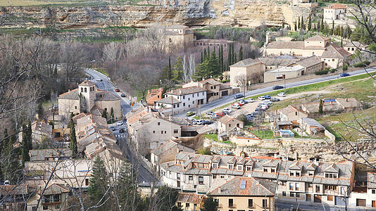 西班牙古城塞戈维亚古村落视频的预览图
