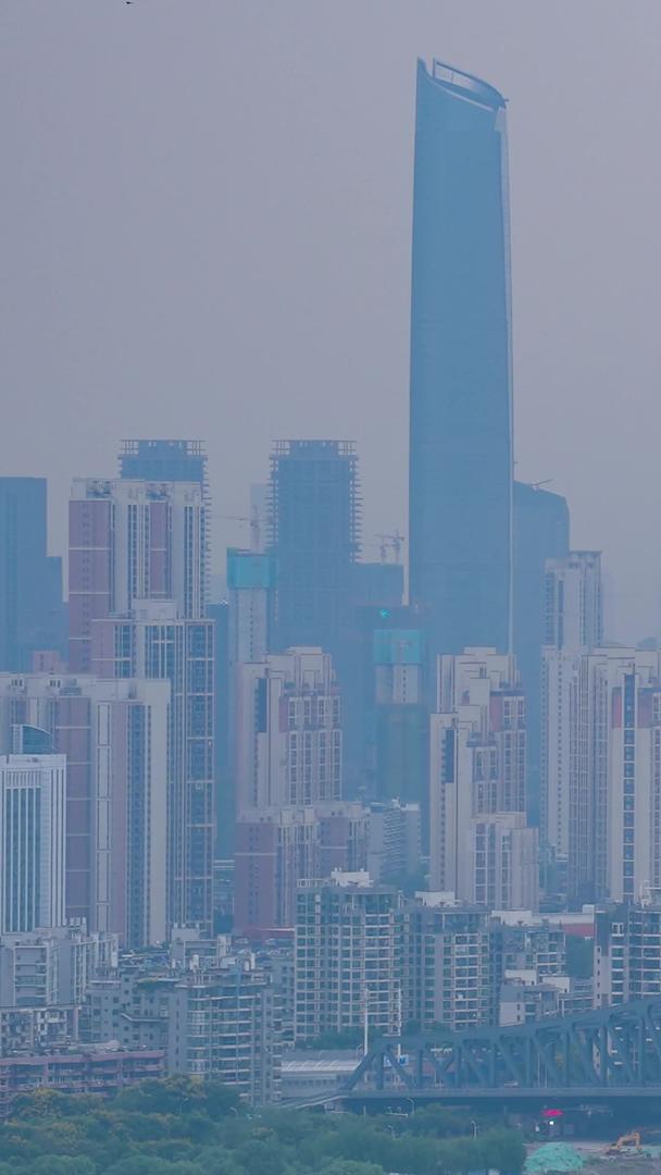 航拍延时摄影城市桥梁道路江景天际线高楼交通街景素材视频的预览图