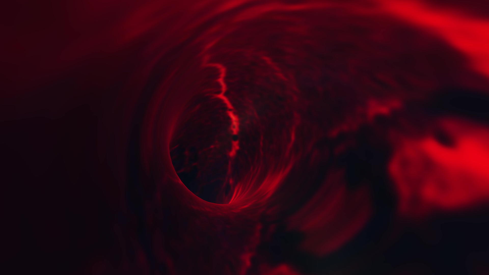 环形视频3在红色隧道飞行D动画转弯翻转视频的预览图