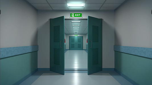 医院走廊开门视频的预览图