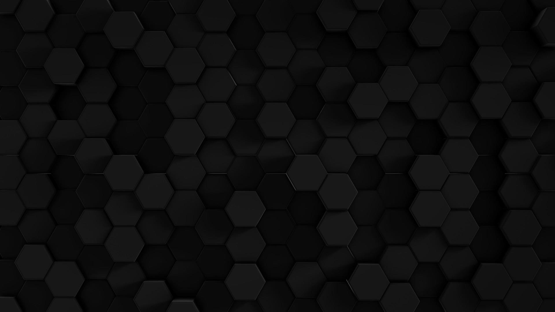 黑色极简主义具有移动的黑色六边形马赛克表面视频的预览图