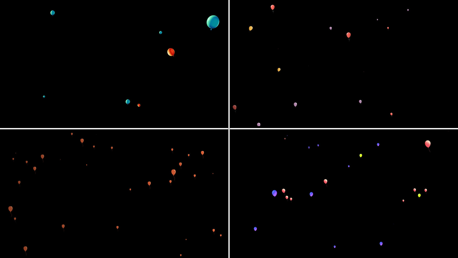 一组气球粒子漂浮动画2视频的预览图