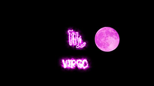 Virgo文字萨伯效应和zodiac符号正在减速视频的预览图