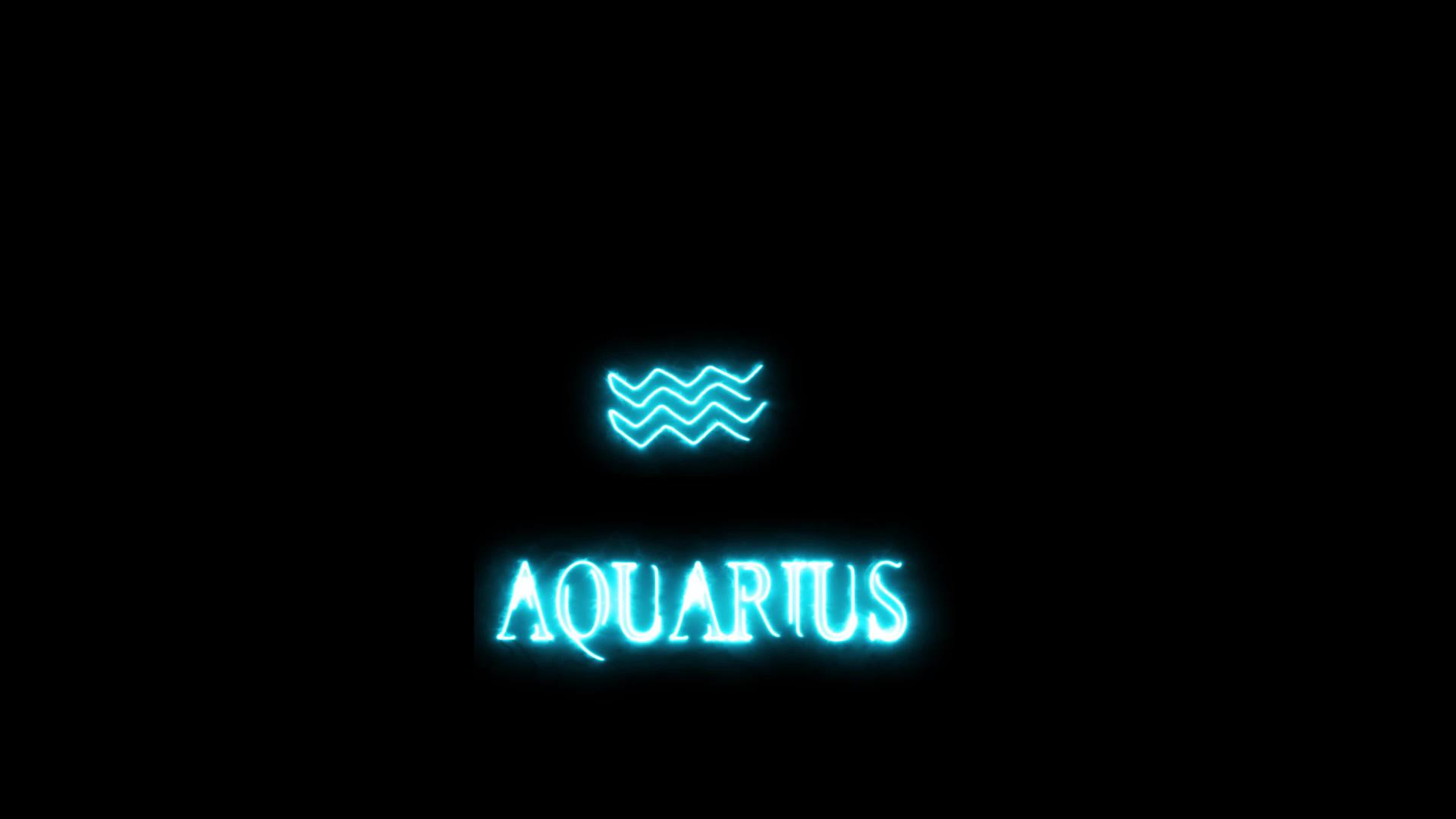 aquarius文本沙伯效应和zodiac符号正在视频的预览图