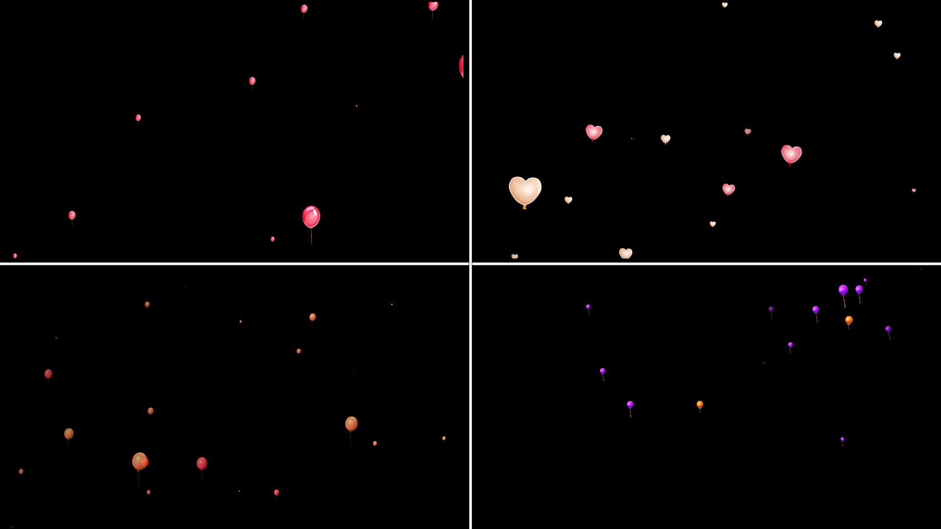 一组气球粒子漂浮动画3视频的预览图